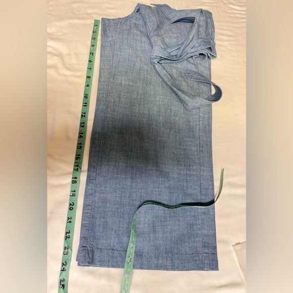 J CREW Chambray belted wide leg Capri pants size 6 - Picture 12 of 12